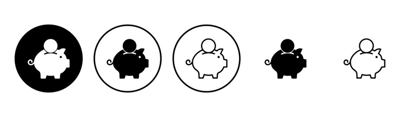 Piggy bank icon vector. piggy money icon