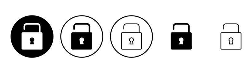 Lock icon set. Padlock icon vector. Encryption icon. Security symbol