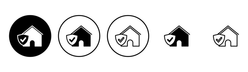 House insurance icon set. house protection icon.