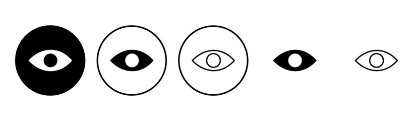 Eye icon set. Eye vector icon. Look and Vision icon.