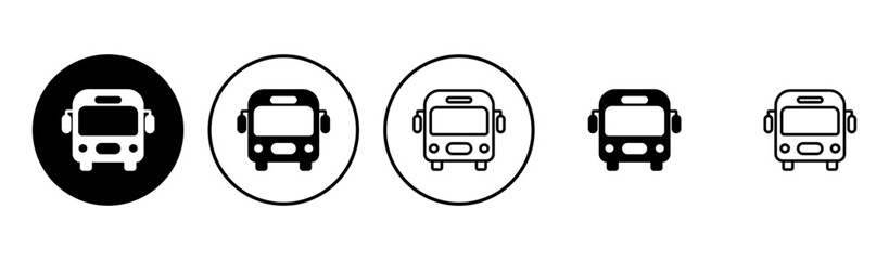 Bus icon set. bus vector icon