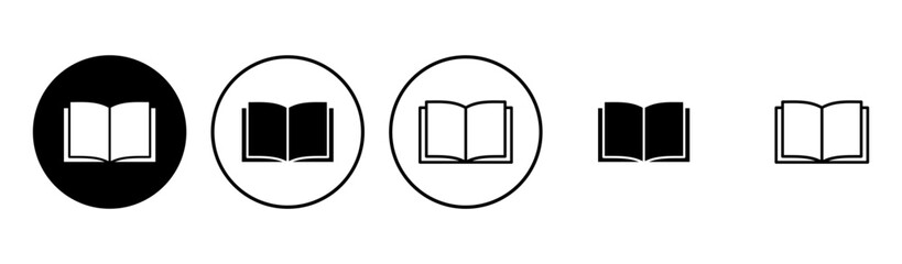 Book icon set. open book icon vector. ebook icon