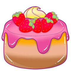 cake with strawberry