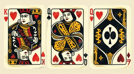 The Queen of Spades playing cards have a clean background, illustration style, and bright colors AI generated