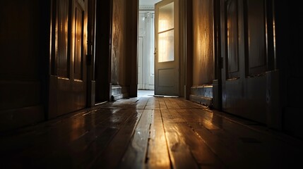 In the darkness of the hallway The view stretched towards the bedroom door.
His silhouette stood against the glowing threshold, as if the person was irresistibly attracted.