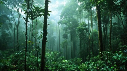 Tropical forests of Southeast Asia AI generated