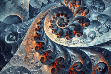 Abstract Computer generated Fractal design. A fractal is a never-ending pattern. Fractals are infinitely complex patterns that are self-similar across different scales.