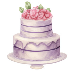 Watercolor cake illustration