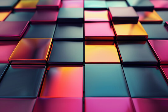 Background with square sections and moving stripes. Motion. Stylish animated background with pattern of moving stripes in squares. Beautiful pattern with curved stripes in squares