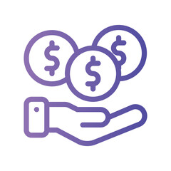 money gradient icon