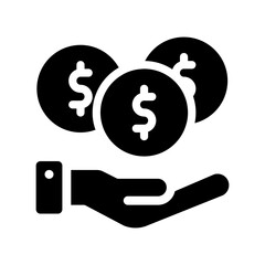 money glyph icon