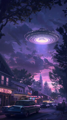 The Classic Saucer Invasion: A Historical Depiction of UFO sightings in Mid-20th Century