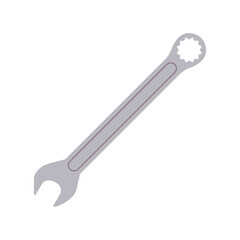 Combination Wrench Tool for Mechanical Maintenance Work, Vector Flat Illustration Design
