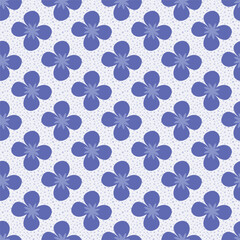 Seamless pattern with blue flowers. Vector illustration