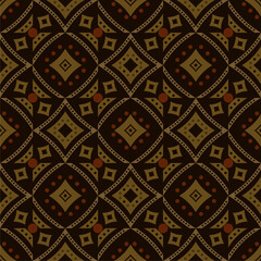 ethnic batik vector indonesian pattern fashion seamless vintage textile abstract flat culture art