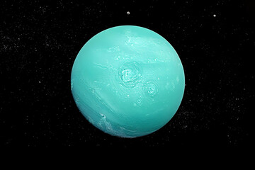 The Mesmerizing Beauty and Intriguing Mysteries: A Close View of the Planet Uranus and It's Moons in Deep Space
