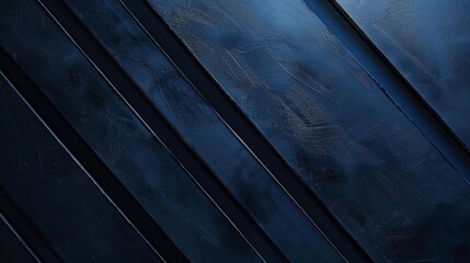 Obraz premium Dark blue background with diagonal lines, representing the geometric shape of paper. 