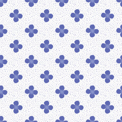 Seamless pattern with blue flowers. Vector 