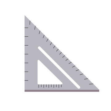 Speed Square Essential Equipment for Carpentry and Woodworking Projects, Vector Flat Illustration Design 