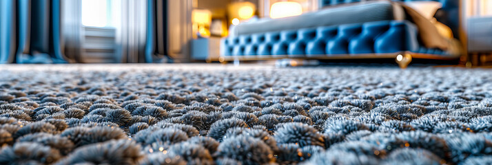 Detailed Texture of a Brown Carpet, Close-up of the Soft and Woven Fabric, Home Decor Element