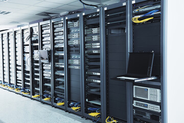 Modern data center server room