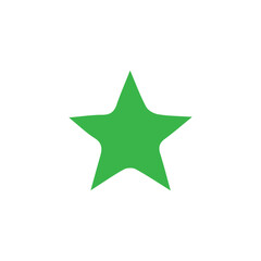 green star isolated on white