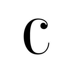 C letter logo, Letter C logo, C letter icon Design black background. Luxury C letter 