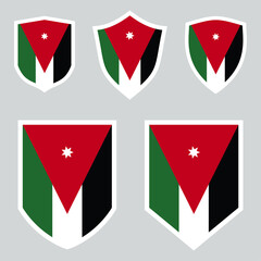 Set of Jordan Flag in Shield Shape Frame