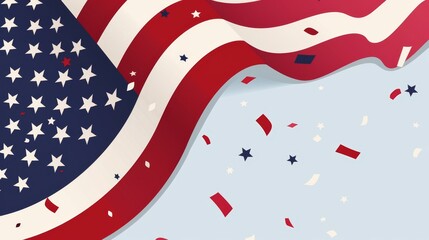 Fototapeta premium Memorial Day banner honoring heroes with bold text and a clean design, Ai Generated