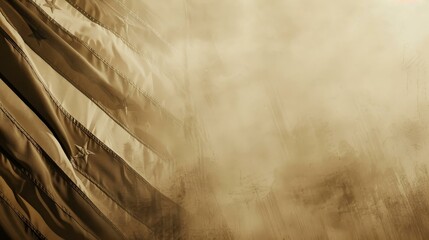 Vintage sepiatoned Memorial Day banner for a nostalgic touch, Ai Generated