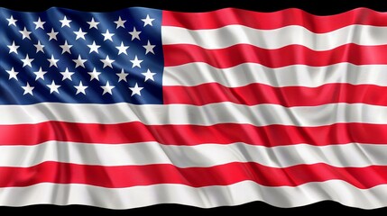 Fototapeta premium Stunning American flag showcasing vivid colors, Ai Generated