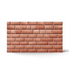 Brick wall perspective isolated on a white background as a vector, Ai Generated