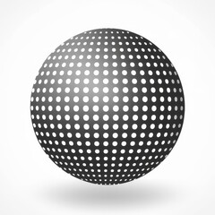 Sleek halftone globe sphere vector logo for modern branding, Ai Generated