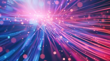 Obraz premium futuristic background. Fiber optic light lines, speed lines, data transmission, high-speed internet