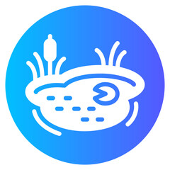 Obraz premium pond gradient icon