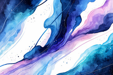 watercolor wave background with white background