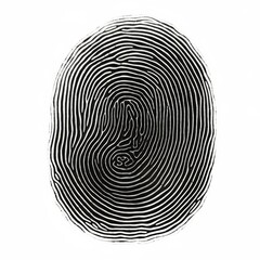 Clear fingerprint detail captured on a pristine white background, Ai Generated
