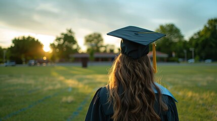 The student is looking back on their college years with fondness. They are grateful for the experiences they had and the friends they made. 