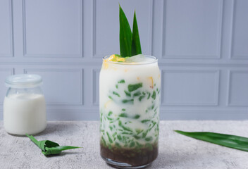 Es Cendol Dawet is a drink made from a mixture of sugar water, coconut milk and cendol. Usually topped with jackfruit or durian