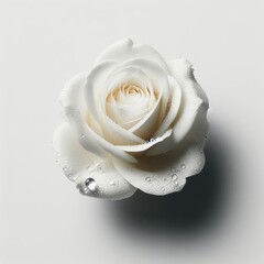 White rose isolated on a white background