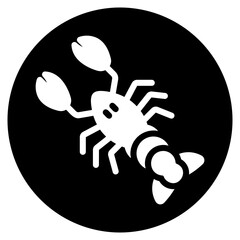 lobster glyph icon