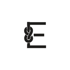 Letter E Rope logo icon vector template