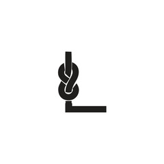 Letter L Rope logo icon vector template