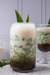 Es Cendol Dawet is a drink made from a mixture of sugar water, coconut milk and cendol. Usually topped with jackfruit or durian