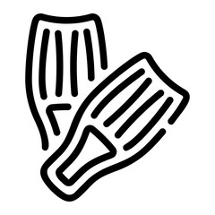 flippers line icon