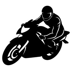 sports MotoGP racer vector silhouette on a white background (4)