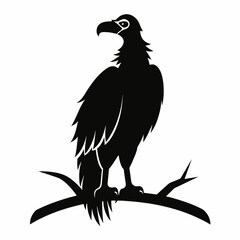 Big griffon vulture ‍flying vector silhouette (21)