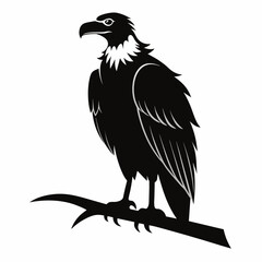 Big griffon vulture ‍flying vector silhouette (22)