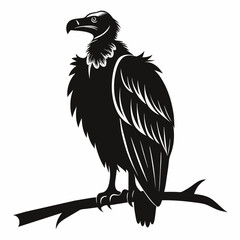 Big griffon vulture ‍flying vector silhouette (23)