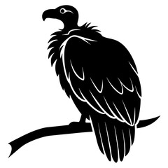 Big griffon vulture ‍flying vector silhouette (30)